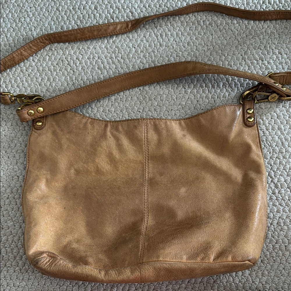 HOBO Tan Shoulder Bag with Adjustable Strap and Slouchy Design